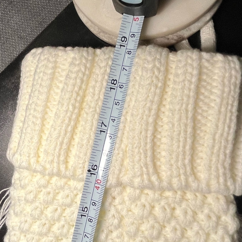 Cozy Knit Cream Christmas Stocking color Cream - Picture 5 of 5